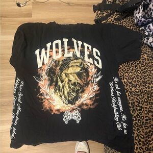 Darc Sport Wolves Graphic Tee in Black and Orange